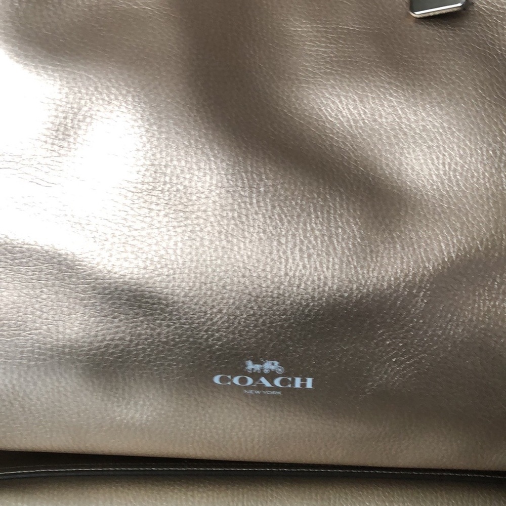 COACH Gold Saddle Large Derby Bag - Picture 6 of 13